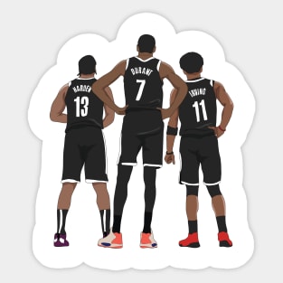 Kevin Durant/Kyrie Irving/James Harden Brooklyn Nets Sticker